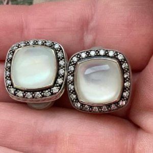 David Yurman Albion Moonstone Ice Diamond Earrings